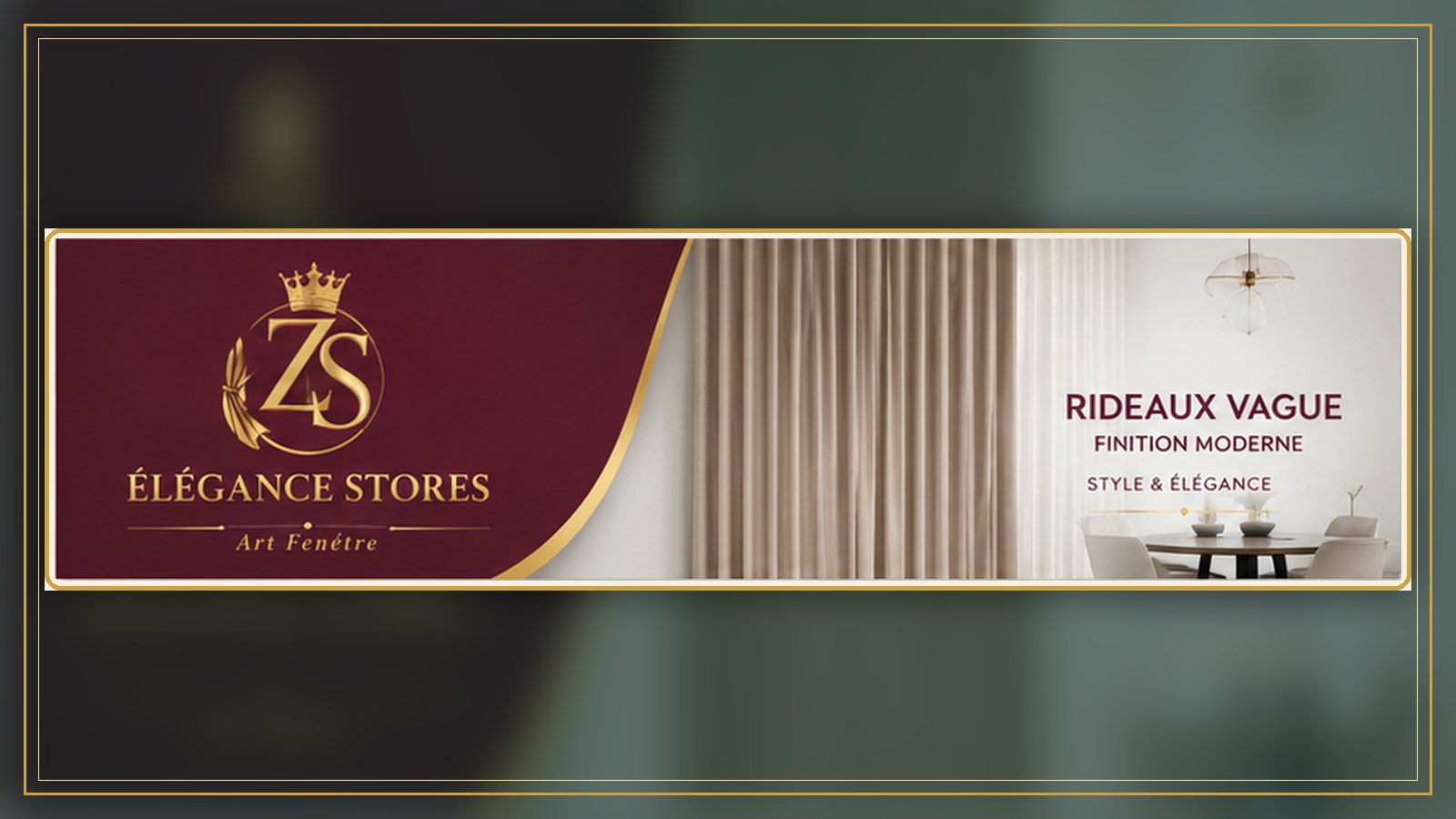 Rideaux vague finition moderne