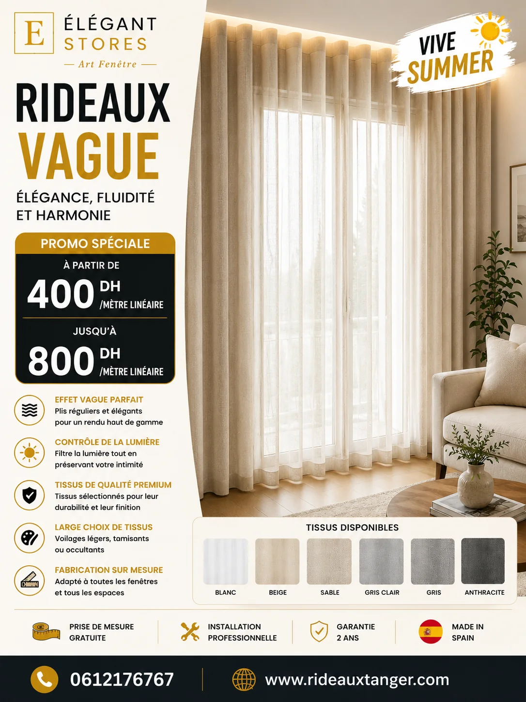 Rideaux Vague Elegant Store